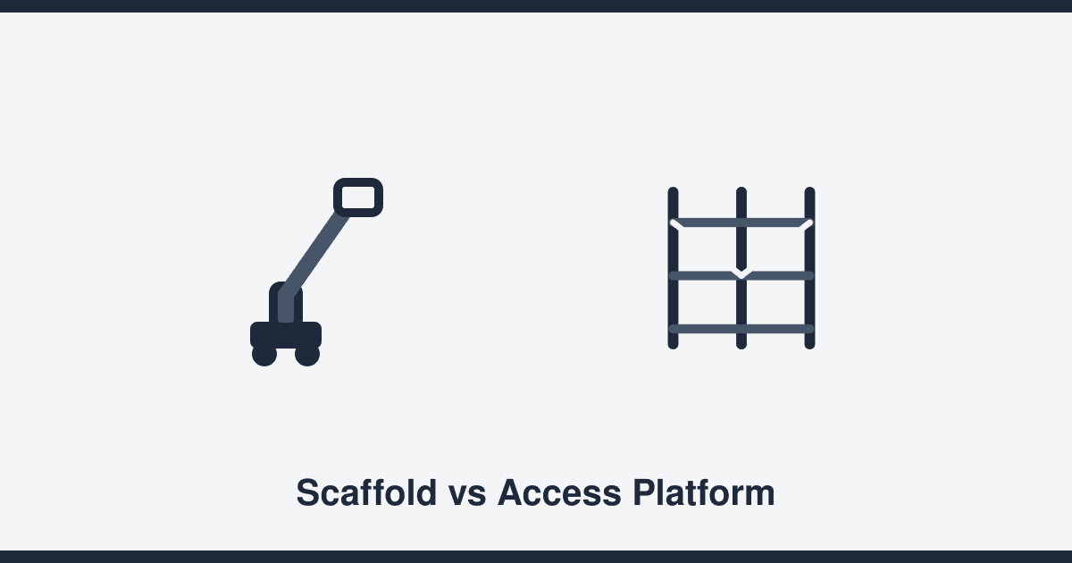 Scaffolding vs access platform hire: which do you need for your job?