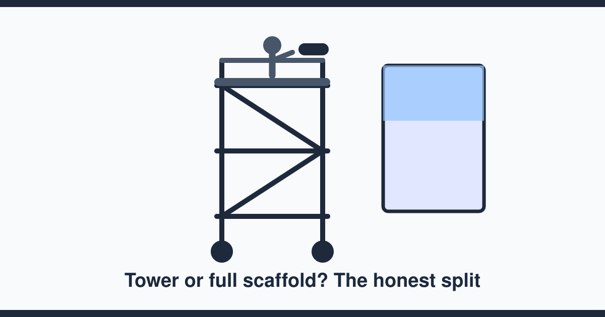 Scaffold Tower Hire: 2026 Costs, the 3-to-1 Rule — and When a Tower Beats Full Scaffolding